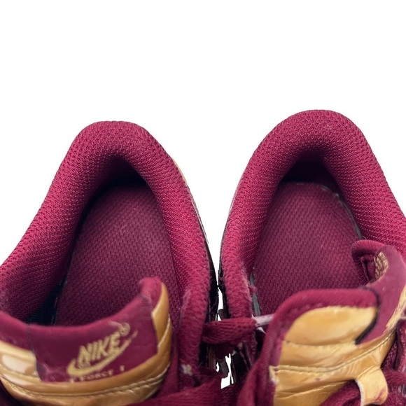 Y2K Nike Air Force 1 Low GS Iron Man Red Metallic Gold Sneakers Child Sz 9 Team - Picture 9 of 15